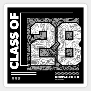 Class of 2028 Urban Streetwear // Graduation Class of '28 Gray Sticker